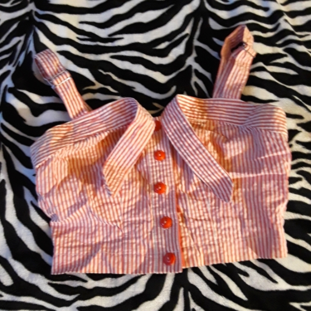 Keds striped crop top